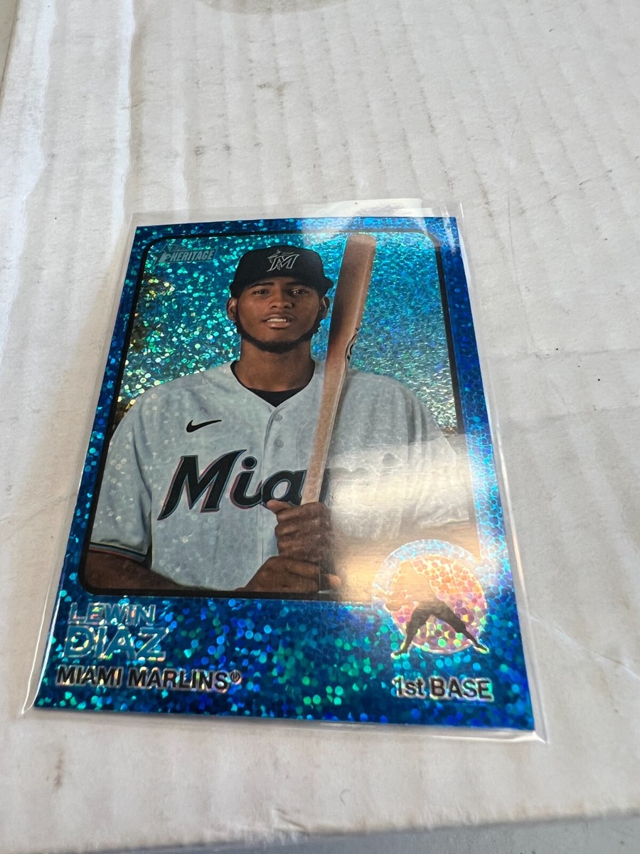Lewin Diaz 2022 Topps Heritage Blue Sparkle #723 | eBay