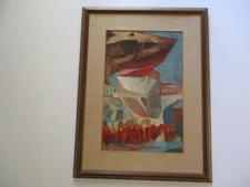 Mid Century Painting Abstract Expressionism Landscape Figures Modernism Cubism