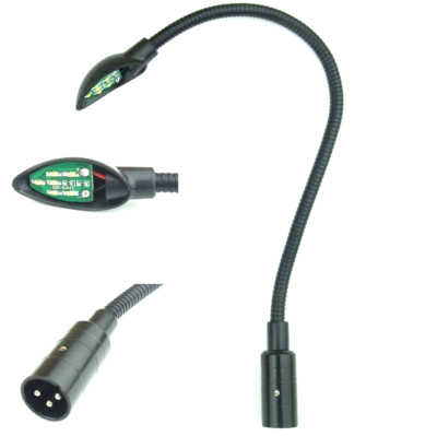 LED XLR 3 polig Schwanenhalslampe Flexilight Minilight Mischpultlampe Leuchte