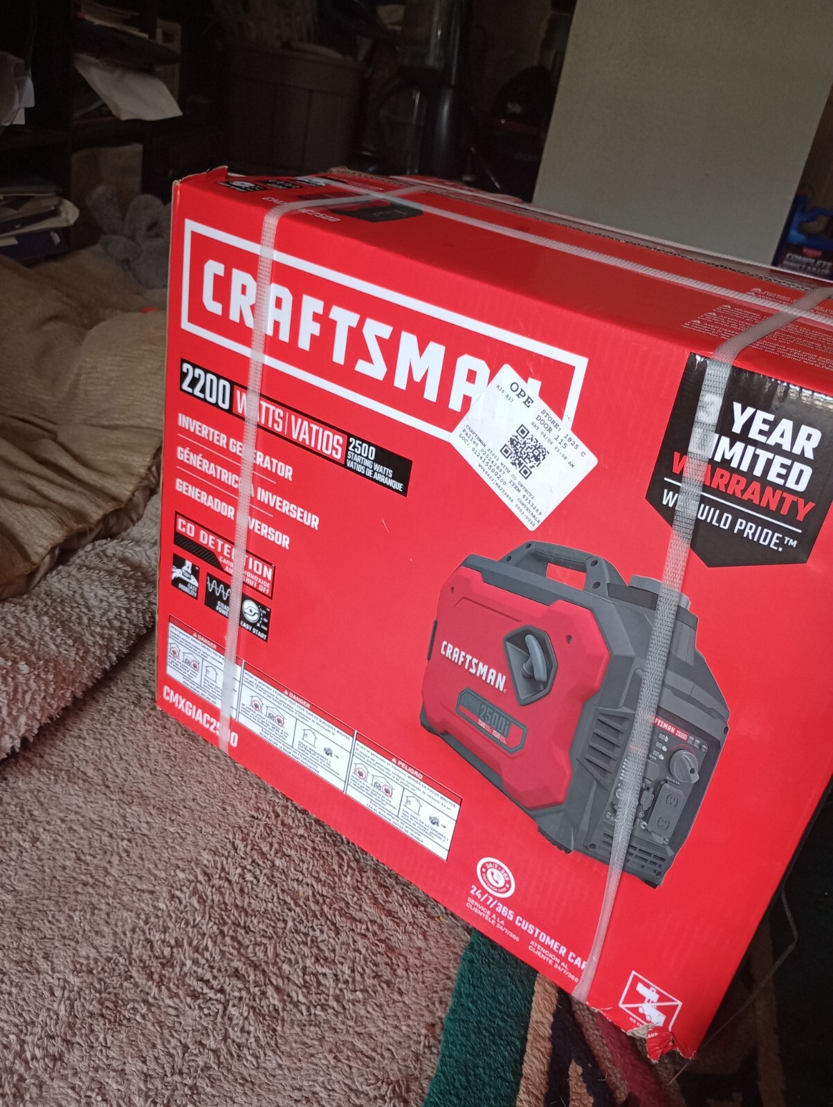 Craftsman 2200i 2,200Watt Super Quiet Portable Gas Powered Inverter