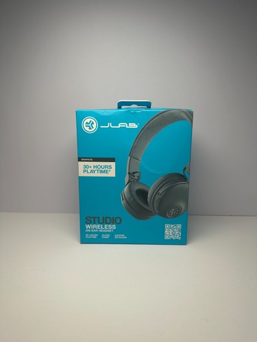 JLAB Studio Wireless on-ear headset Black 30+Hours Playtime, Brand New.