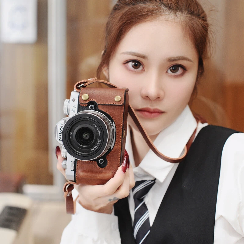 Real Leather Camera Bag Case Cover Belt For Nikon ZFC Z-FC Z30 Z50 Z6 Z7 Z7II - Image 3 of 4