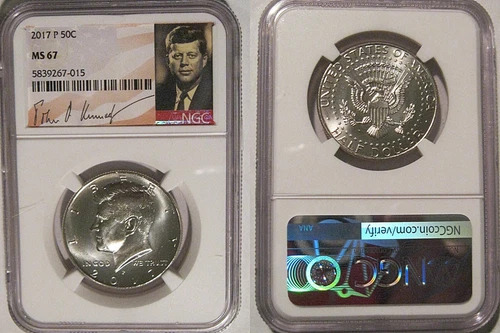 2017 P Kennedy Half Dollar 50c NGC MS 67