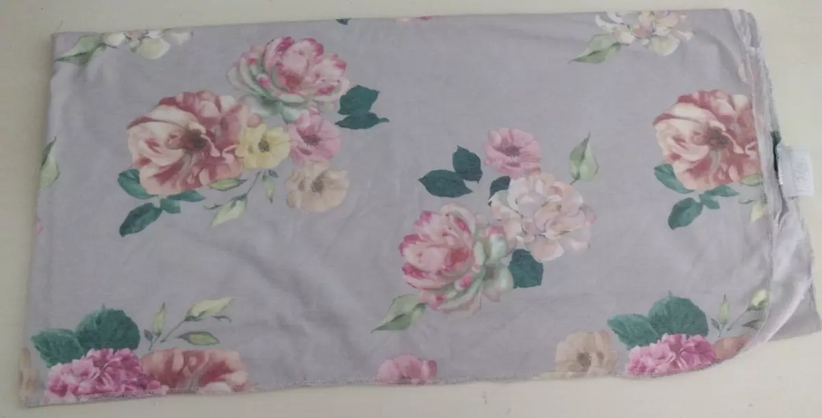Toby Baby Swaddle Blanket Flowers Roses Floral Blue Security Lovey