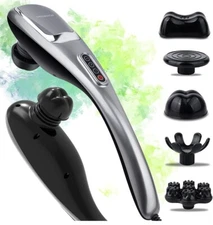 MEGAWISE Massager Handheld Deep Tissue Neck Back Massager for Shoulders, Waist, 