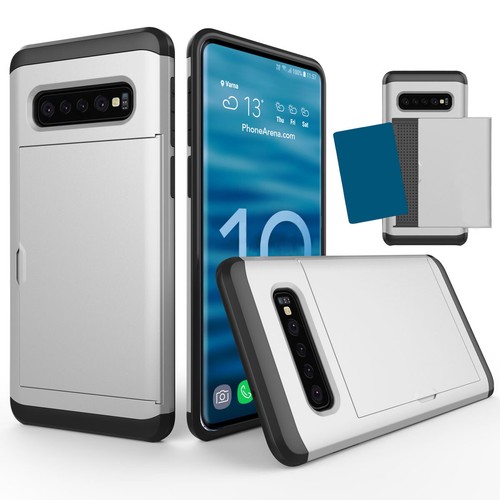 For Samsung S10 5G S10e S10 Plus Shockproof Hard Phone Case with Card Holder - Picture 12 of 89