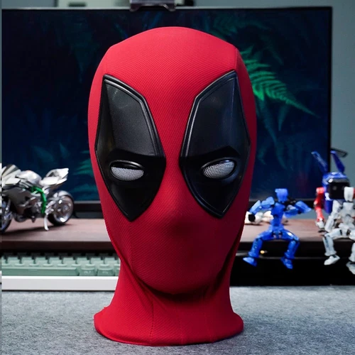 Máscara facial completa Deadpool 3 control remoto luz ojos móviles casco accesorios para disfraces - Imagen 3 de 7