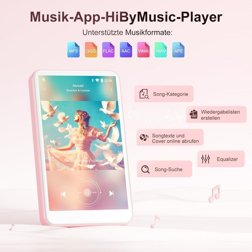 MP3 Player MP4 mit Bluetooth und WLAN Musikplayer 80GB 1080P Touchscreen C276 - Bild 2 von 8