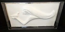 Rare Austin XL Lucite Framed 3D Sculpted Paper Peace Flight Fisher 524/1000