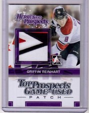 GRIFFIN REINHART 13/14 ITG H&P HUGE Game-Used Patch SILVER #TPM-23 /10 SP *RARE*