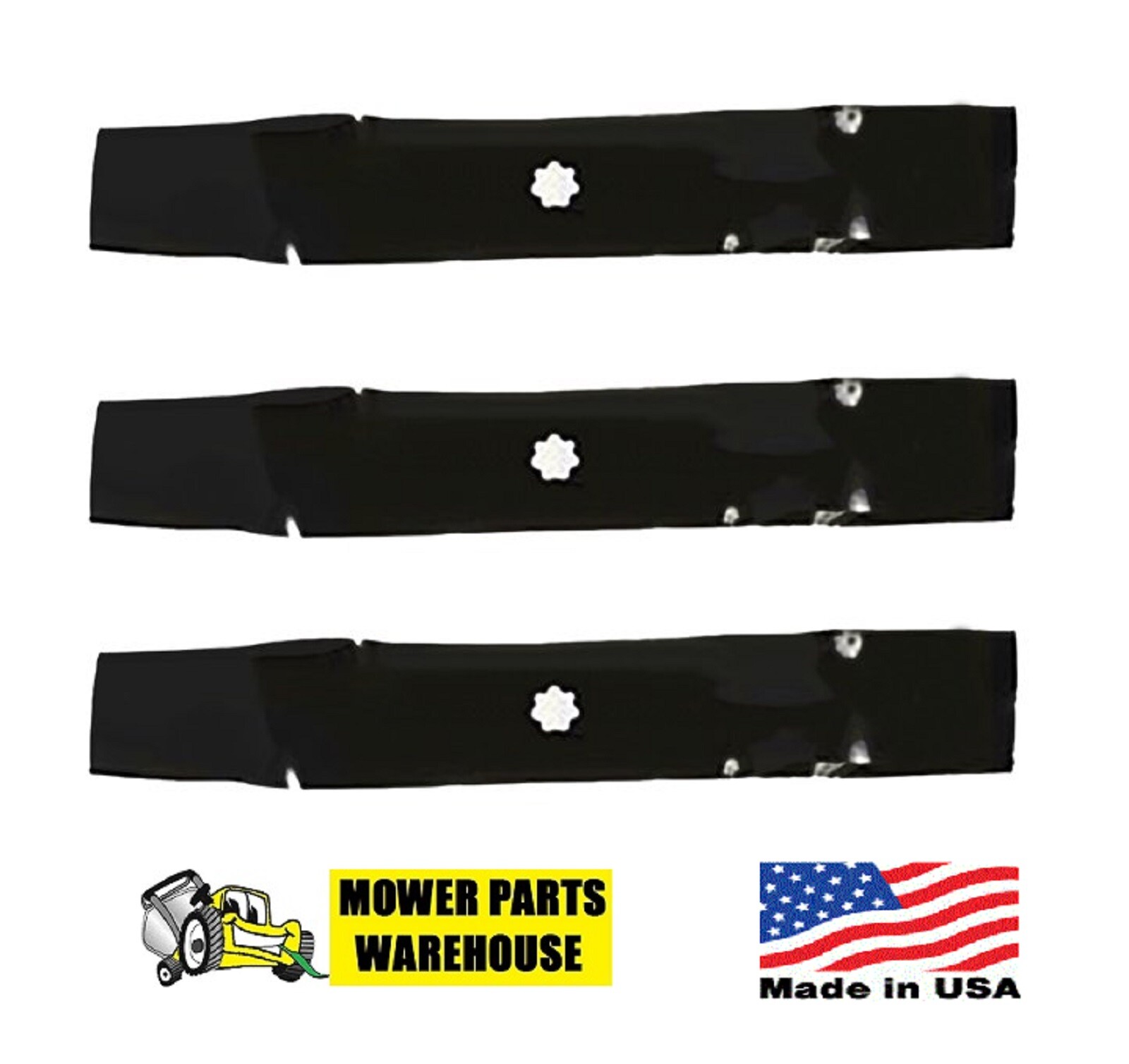 3 NEW MOWER BLADES FOR JOHN DEERE GX21784 GY20852 D140 D150 D160 LA140
