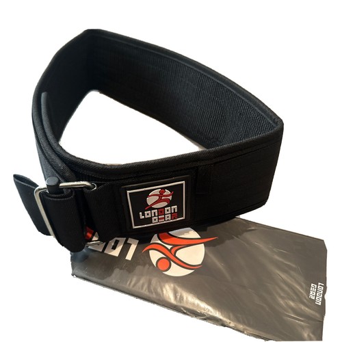 London Gear Gewichtheben Gürtel Fitnessstudio Rückenunterstützung selbstsichernde Kraft Fitness - Bild 1 von 10