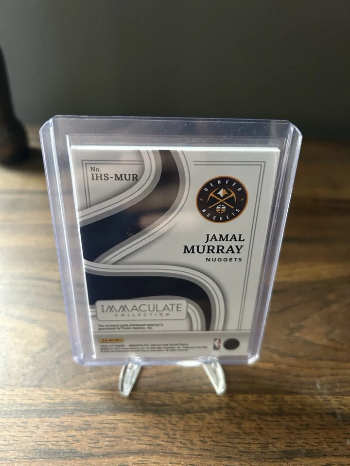 22-23 Immaculate - #IHS-MUR Jamal Murray Swatches Gold #/10 - Image 2 of 4