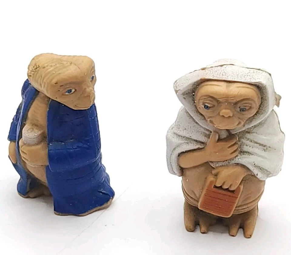 Vintage Anos 80 E.T. Lote de vidro promocional Pizza Hut + 3 PVC E.T. Figuras  - Imagem 3 de 4