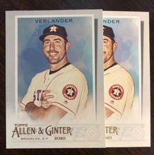 2020 Topps Allen and Ginter Hot Box Silver & Base  #133 Justin Verlander Astros