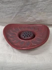 Mid Century Mulberry Van Briggle Art Pottery Sunflower Centerpiece Flower Frog