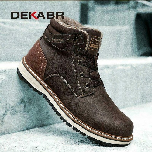 Botas De Nieve Resistentes Para Hombre Zapatos Cálidas Invierno Trabajo  Casuales | eBay