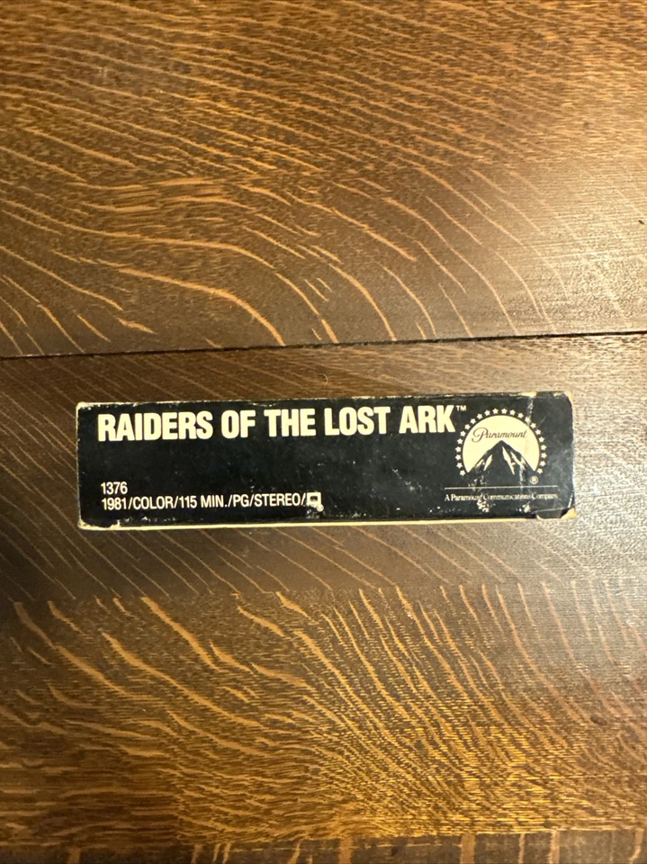 Raiders of the Lost Ark VHS 1989 Indiana Jones Harrison Ford, Address Sticker - Image 3 of 4