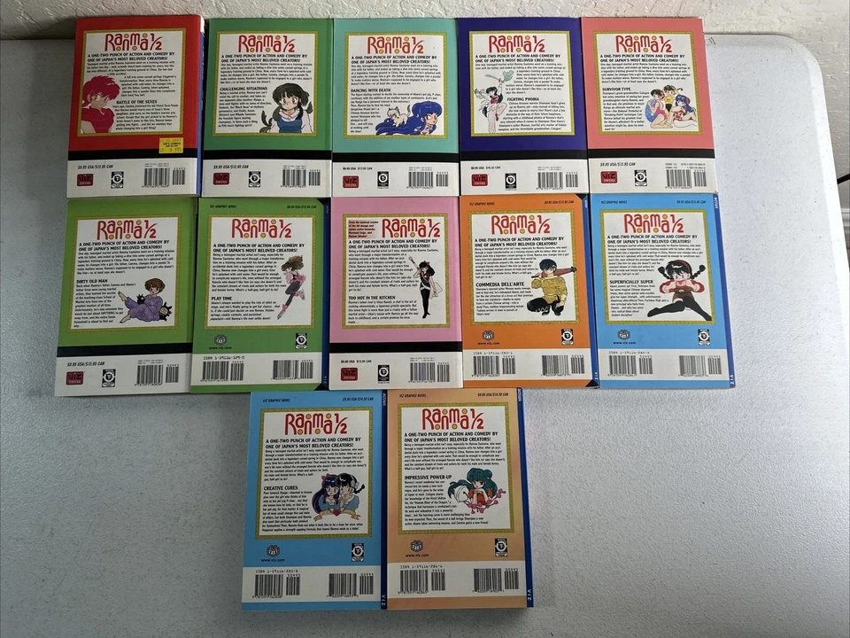 Ranma 1/2 Manga By Rumiko Takahashi Lot Of 12-English Vol. 1 thru 12 - Image 2 of 4