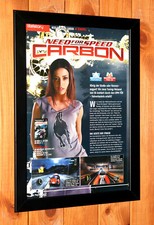 Need for Speed Carbon PS2 PS3 raro piccolo promo vecchio poster/pagina pubblicitaria art incorniciato