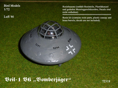 Vril-1 V6 ''Bomber Hunter'' 1/72 Bird Models Resin Kit / Resin Kit
