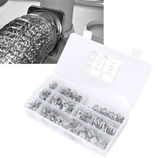 160pcs Silver 304 Stainless Steel Spring Hose...