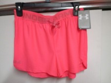 UNDER ARMOUR GIRLS "ATHLETIC" SHORTS Y-LRG NWT PINK VERY CUTE "UA" LOGO