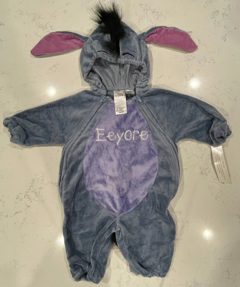 Disney Winnie the Pooh EEYORE Bebé Recién Nacido Disfraz (3-6 meses) Una Pieza TOTALMENTE NUEVO Foto 2 de 4