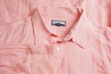 Vilebrequin Solid Pink 100 Linen Button Up Shirt Sz XXL 2XL