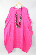 Moonshine  Leinen Kleid Ballonkleid Gr.  50 52 54 Lagenlook Gr 5 Pink Taschen