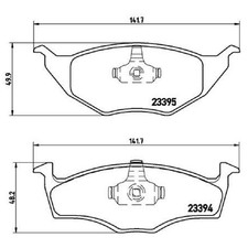Satz Bremsbeläge Bremsklötze vorne für VW Lupo 1 6X1 | 24085705