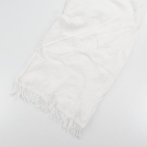 Maxi gonna bianca ACNE STUDIOS Ife in lino con frange a vita alta - taglia 38 prezzo consigliato 500 - Foto 3 di 11