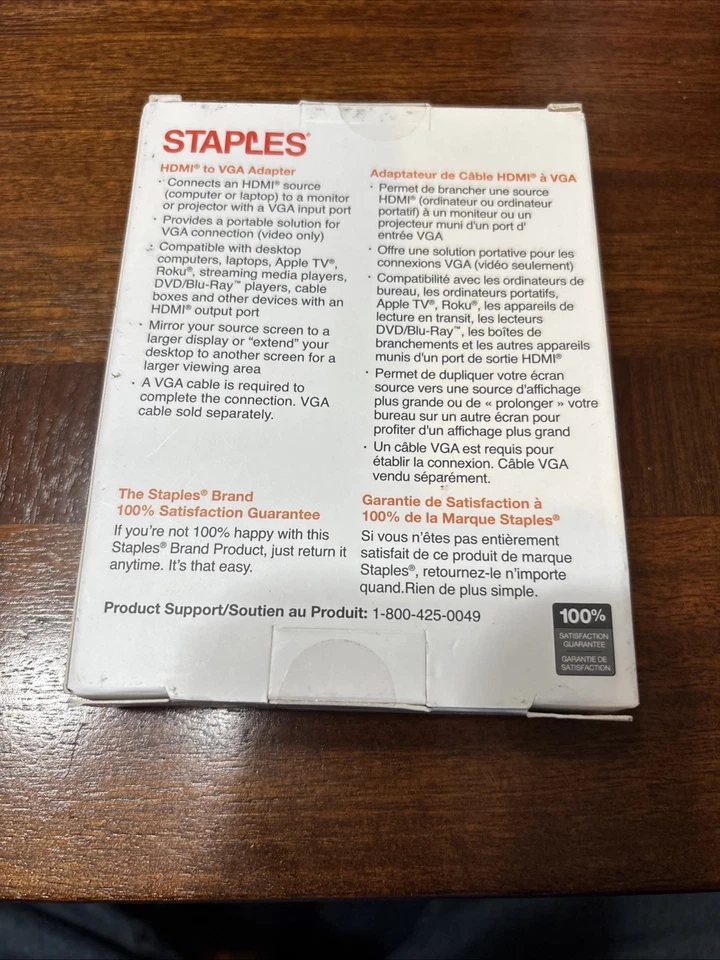 Staples 6 Inch HDMI to VGA  Adapter NITB - Image 2 of 2