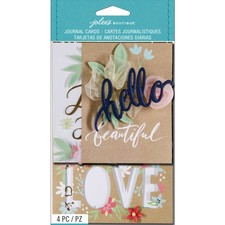 Jolee's Boutique Journal Cards 4/Pkg-Floral Love