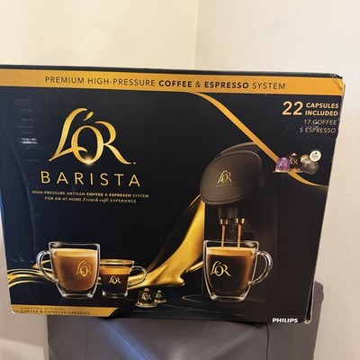 Barista System Coffee and Espresso Machine Combo by Philips, Matte Black 22 Caps