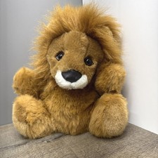 Yangjee Lion Hand Puppet 12" Plush Soft Leather Nose Vintage Stuffed Animal