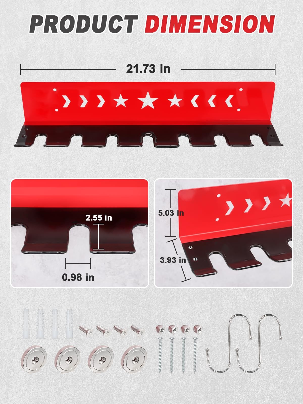 Paint Spray Gun Rack for Magnetic or Wall Mount, Holds 7 Gravity Feed Guns or...