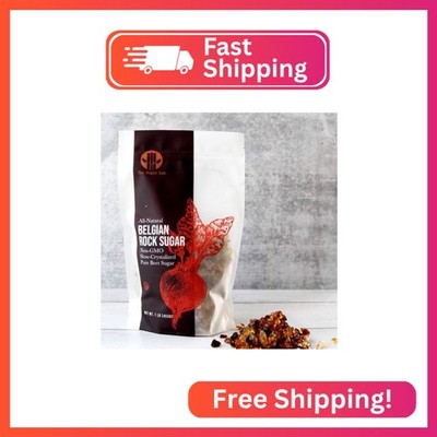The Sugar Lab Belgian Rock Sugar   1 Pound - Natural REAL Beet Sugar - Brown Roc