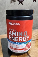 Optimum Nutrition Amino Energy Powder - Strawberry Burst- Size: 10.05 oz- Dented