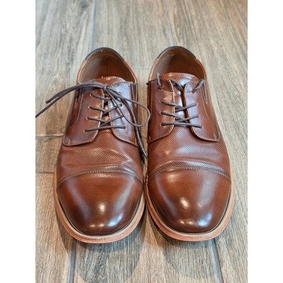 Call It Spring Mens Wadorwen Vegan Leather Cap Toe Derby Shoes Brown Size 10