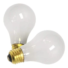 Satco S3950 - 25 Watt A19 Frosted Light Bulbs - 2700K - 130 Volt (2 Bulbs) BOGO