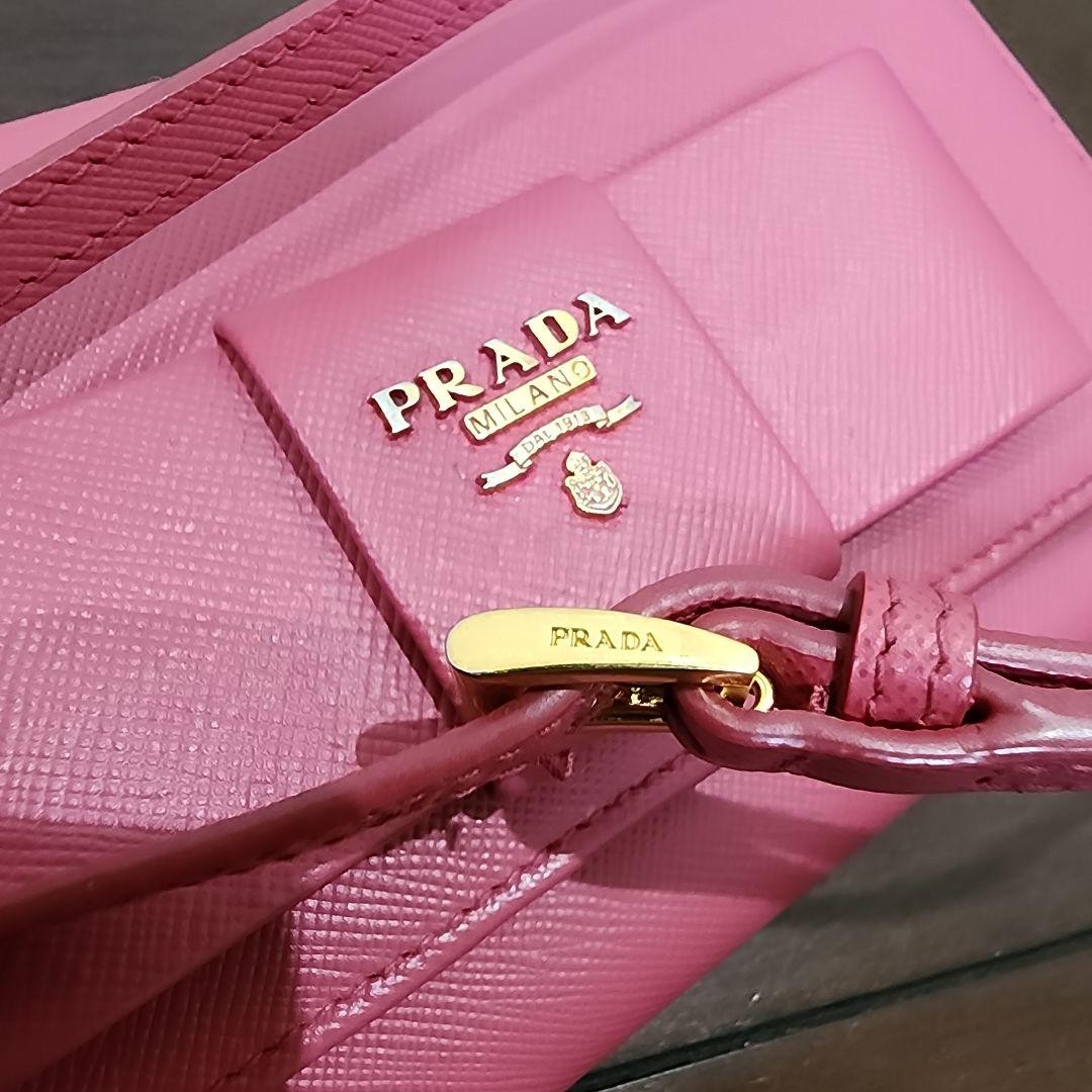 PRADA Pink Leather Wallet Shoulder Bag thumbnail 10