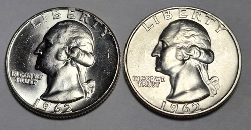1962 And 1962D Washington Silver Quarters. Choice Uncirculated