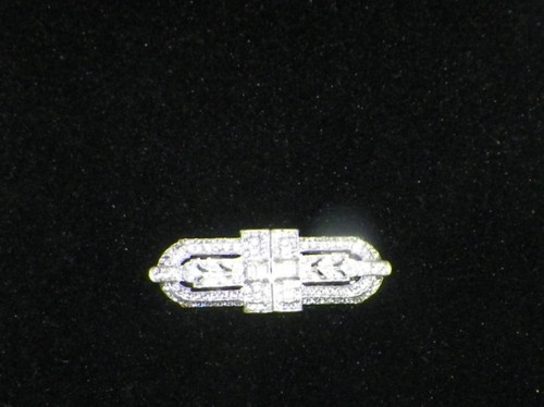 VINTAGE CORO RHNESTONE ART DECO DECO DUETTE 2 1/2"