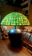 Tiffany Studio Reproduction GEOMETRIC Stained Glass Lamp