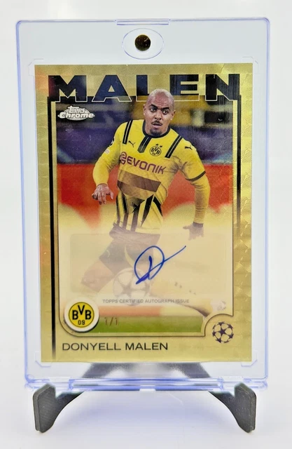 2024-25 Topps Chrome Donyell Malen 1/1 SUPERFRACTOR AUTO Dortmund Aston Villa