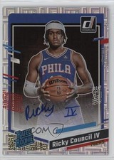 2023-24 Panini Donruss Rated Rookie Choice Signatures Ricky Council IV Auto 16wc