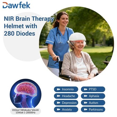 Dawfek Infrared Light 810nm PBM Photobiomodulation Helmet Improve Memory Stroke