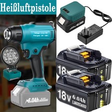 Batteria 6,0 Ah per batteria Makita 18 V BL1830 caricabatterie / pistola ad aria calda / lampada da lavoro