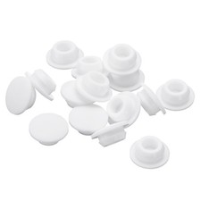 28Pcs Silicone Plugs Rubber Round Hole Plugs for 10-10.5mm Hole White